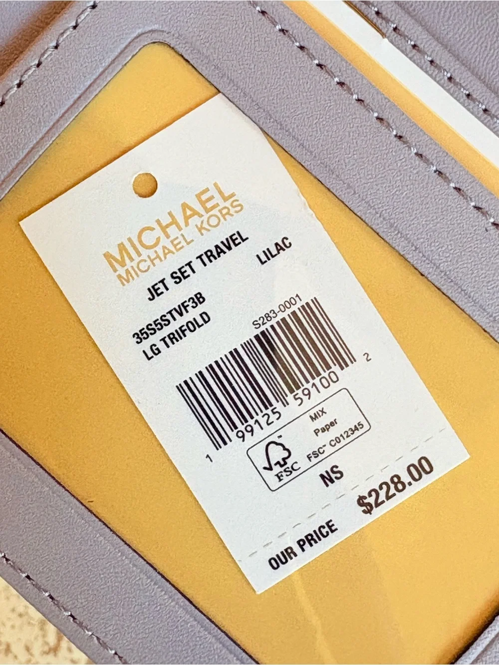 Michael Kors Lavender MK Logo Tote with Matching Wallet
